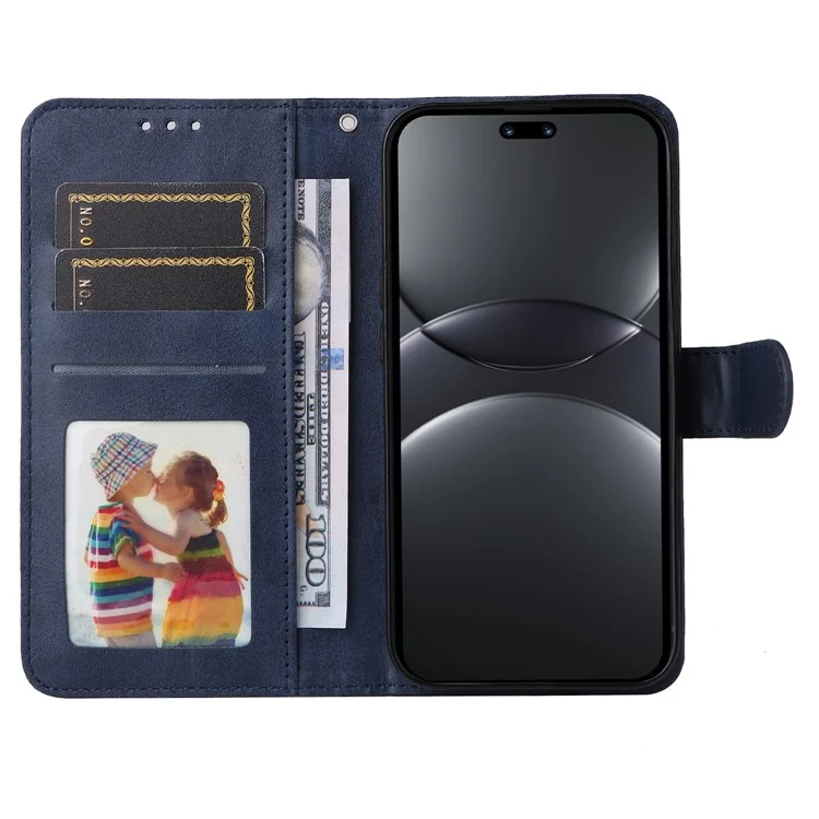 Custodia a portafoglio in pelle PU a ribalta per Huawei nova 13 Pro 5G - Blu