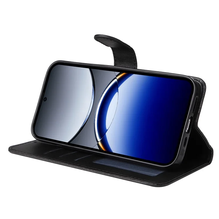Funda de cartera de cuero de PU con tapa plegable para Oppo Find X8 Pro 5G - Negro