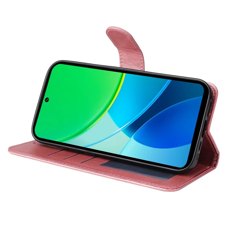 Чехол-книжка из искусственной кожи для vivo Y19s 4G - Розовый