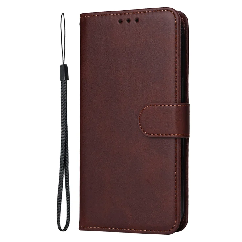 For vivo Y29 5G / Y19s 4G Case Wallet PU Leather Folio Flip Phone Cover - Brown