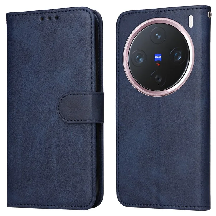 Custodia portafoglio in pelle PU a libro per vivo X200 Pro mini 5G - Blu