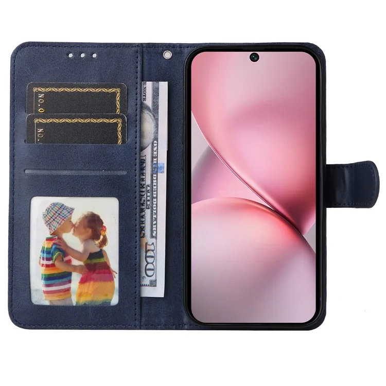Custodia portafoglio in pelle PU a libro per vivo X200 Pro mini 5G - Blu
