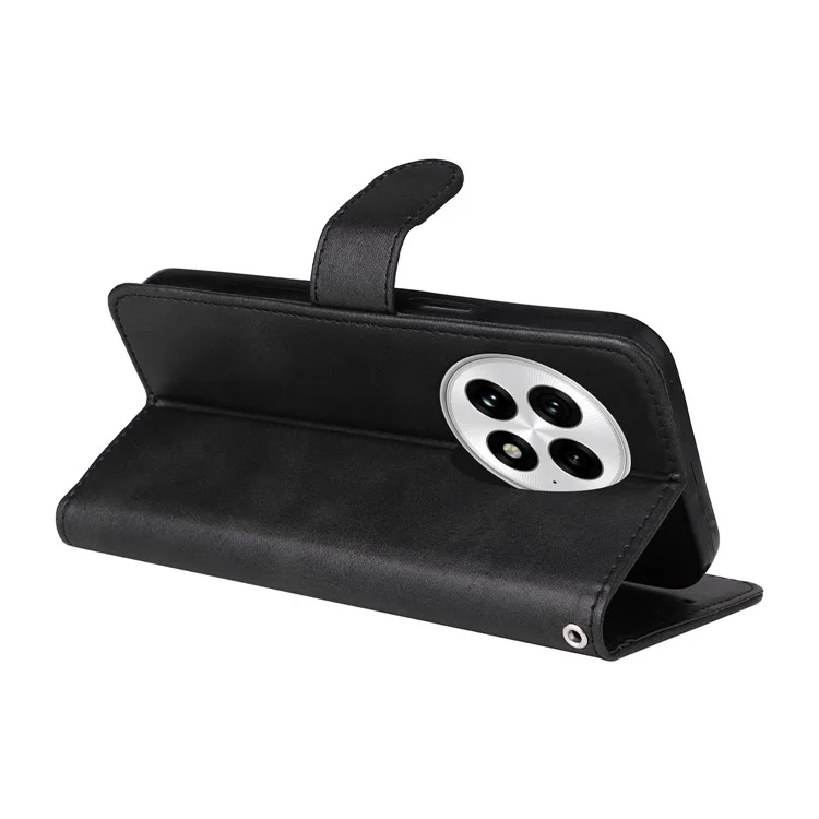 Funda para OnePlus 13 de piel sintética con tapa tipo cartera - Negro