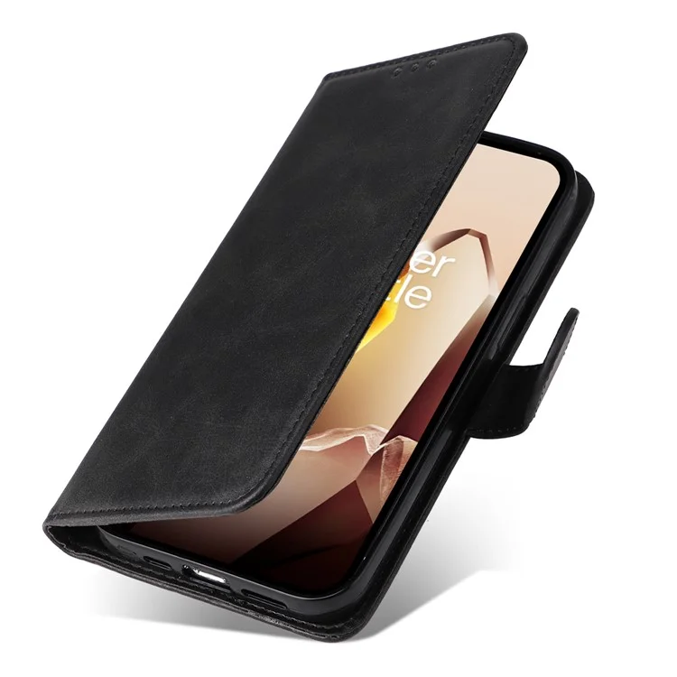 Funda para OnePlus 13 de piel sintética con tapa tipo cartera - Negro
