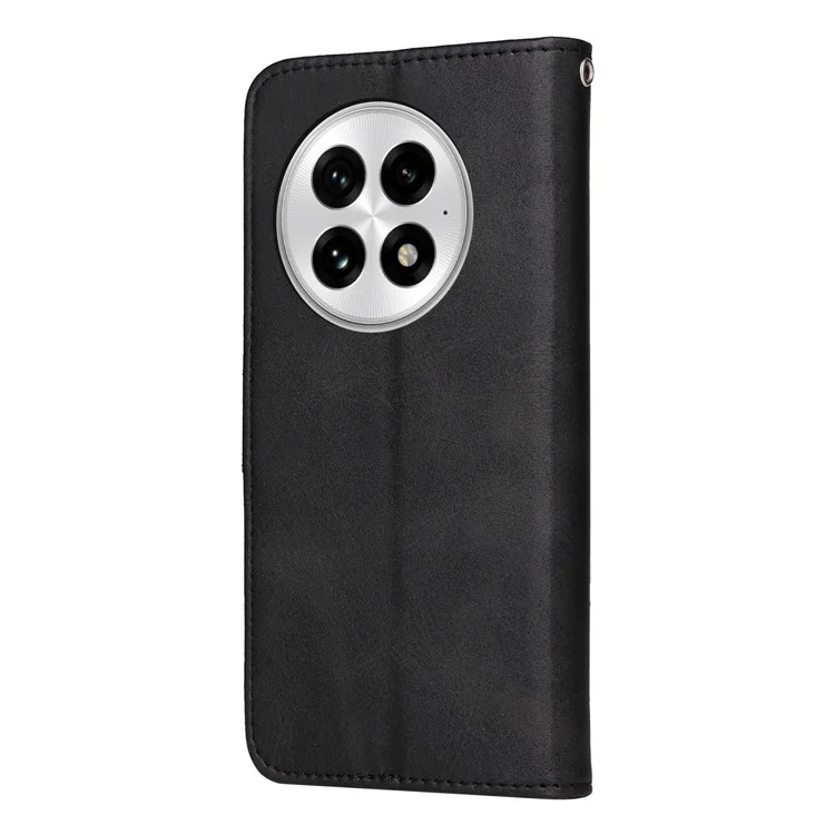 Funda para OnePlus 13 de piel sintética con tapa tipo cartera - Negro