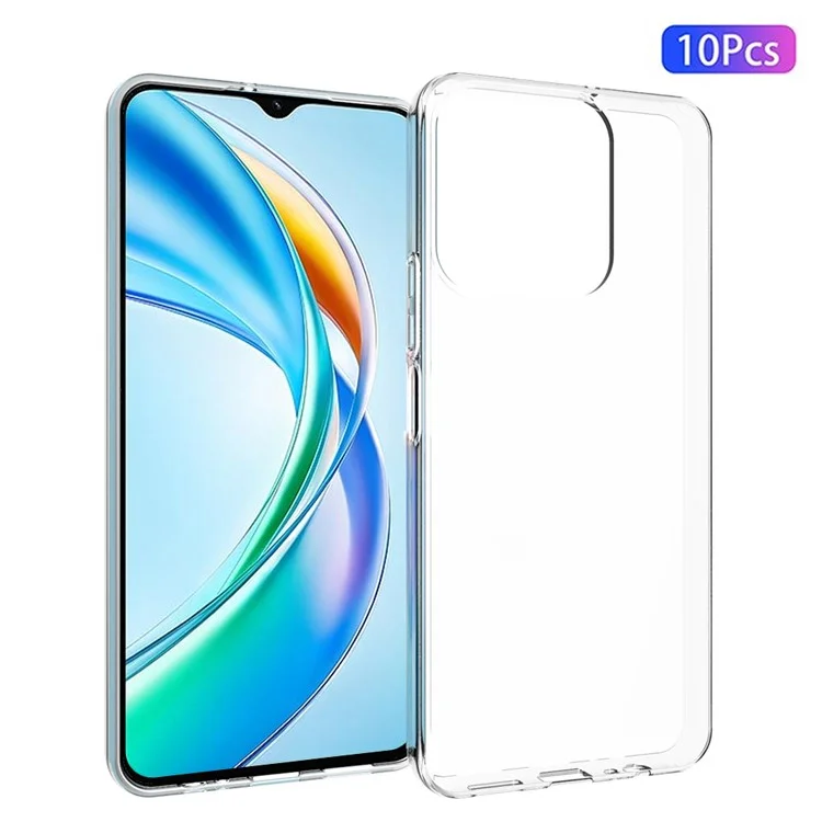 10 pièces / Pack pour Honor X5b / X5b Plus Étui sans marque d'eau TPU de protection transparente pour téléphone
