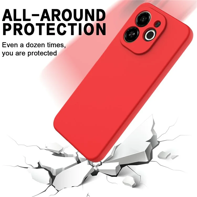 Étui pour TECNO Spark 30C 5G / Pop 9 5G en silicone liquide avec dragonne - Rouge