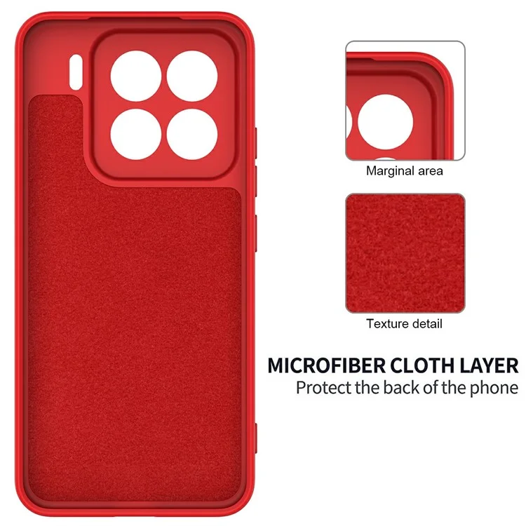 Custodia per Xiaomi 15 Pro in silicone liquido con cinturino - Rosso