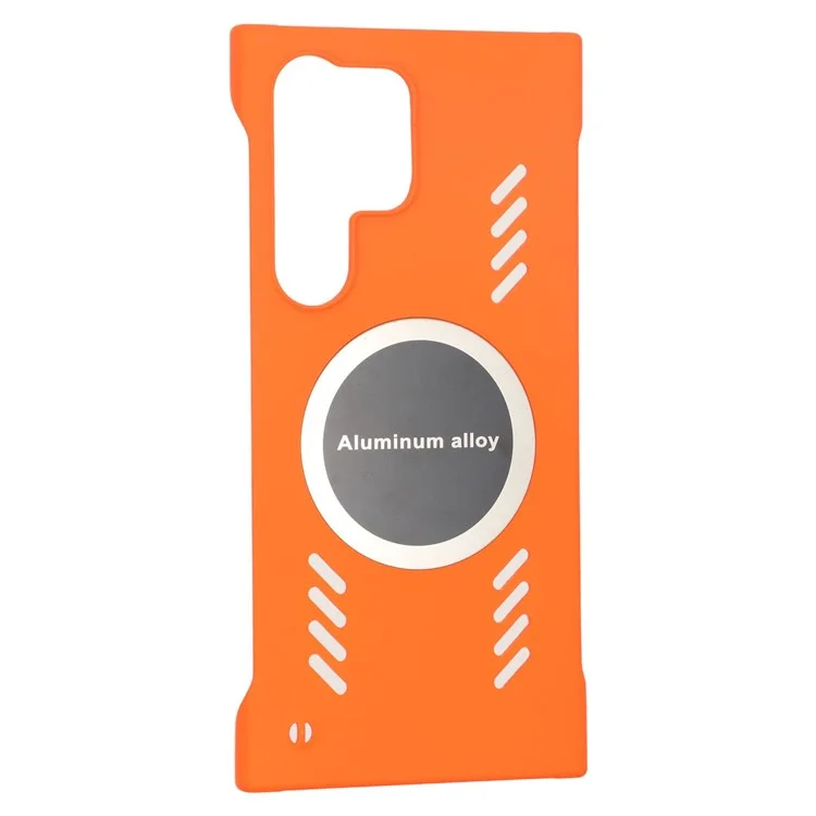 Для чехла Samsung Galaxy S25 Ultra Hard PC Frameless Heat Dissipation Phone Cover - Оранжевый