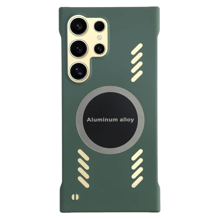 For Samsung Galaxy S23 Ultra Case Hard PC Frameless Heat Dissipation Phone Cover - Green