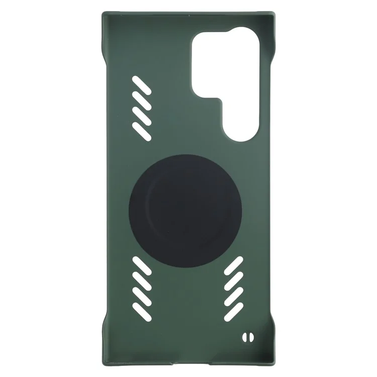 For Samsung Galaxy S23 Ultra Case Hard PC Frameless Heat Dissipation Phone Cover - Green