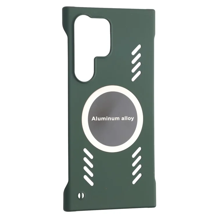 For Samsung Galaxy S23 Ultra Case Hard PC Frameless Heat Dissipation Phone Cover - Green
