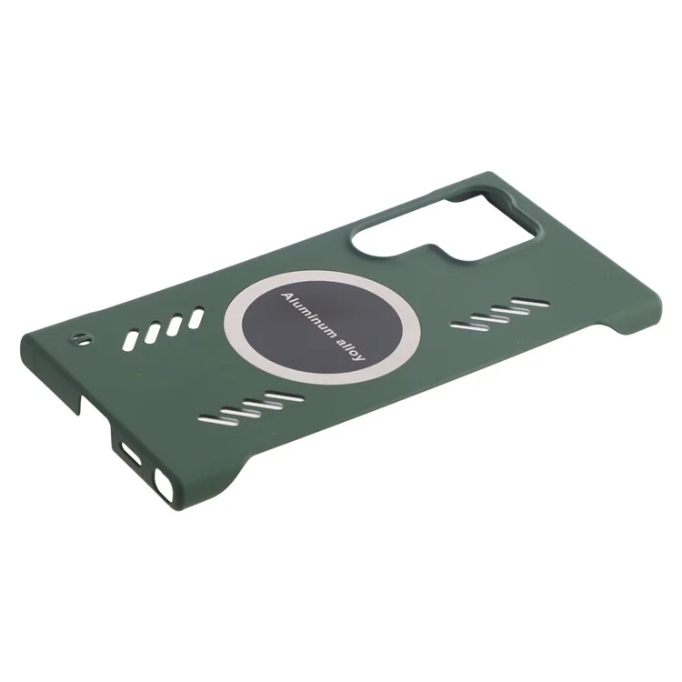 For Samsung Galaxy S23 Ultra Case Hard PC Frameless Heat Dissipation Phone Cover - Green