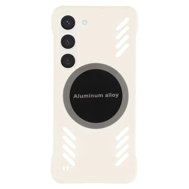Für Samsung Galaxy S23 Hülle Harte PC-Rahmenlose Wärmeableitung Handyhülle - Weiß