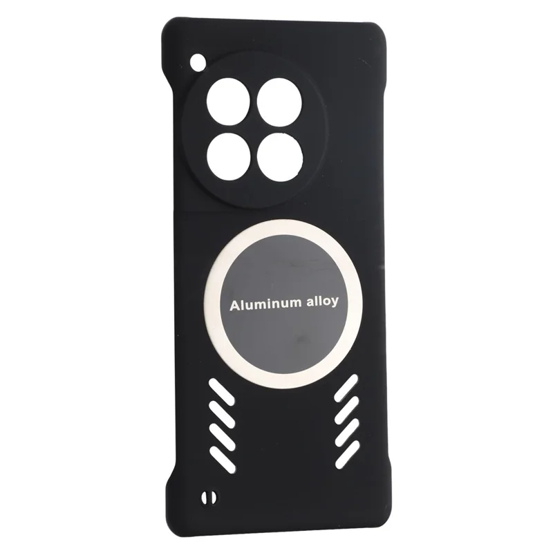 For OnePlus Ace 3 5G / 12R 5G Case Hard PC Frameless Heat Dissipation Phone Cover - Black