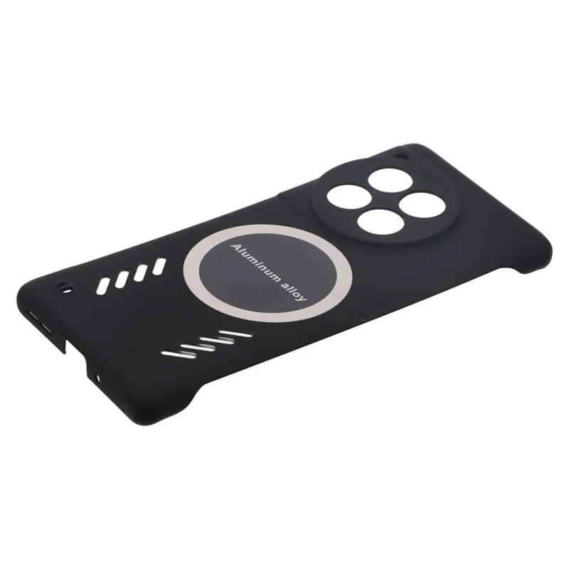 For OnePlus Ace 3 5G / 12R 5G Case Hard PC Frameless Heat Dissipation Phone Cover - Black