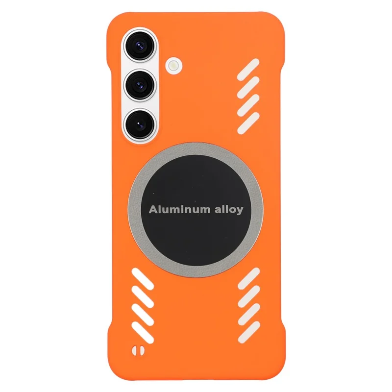 For Samsung Galaxy S25 Case Hard PC Frameless Heat Dissipation Phone Cover - Orange