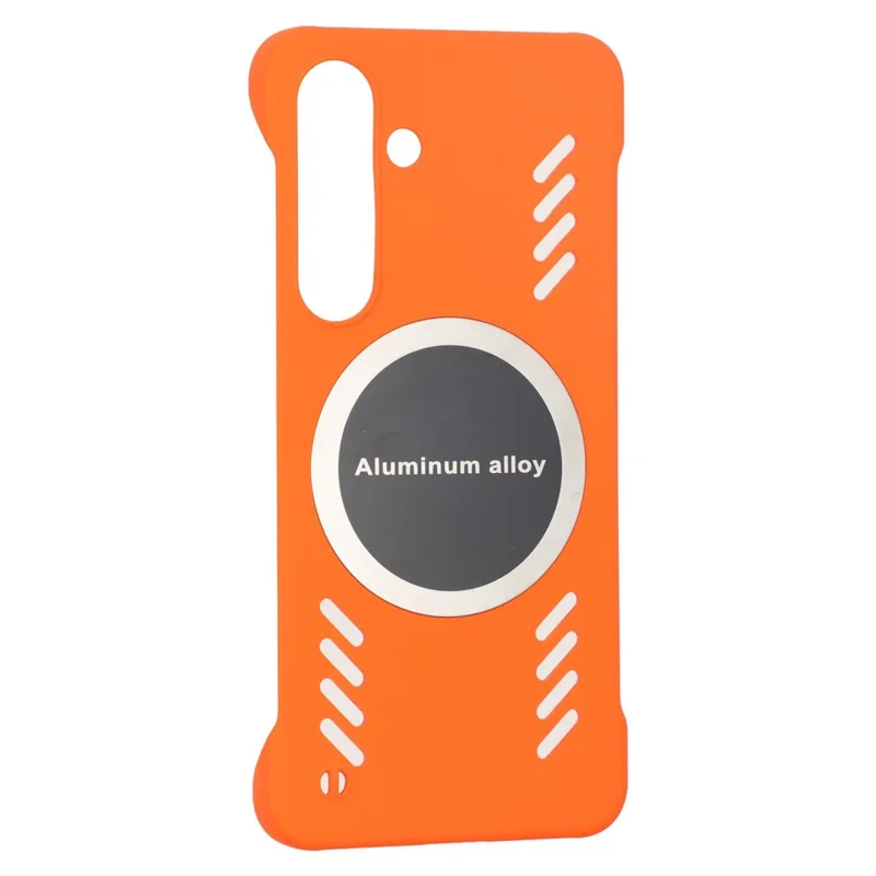 For Samsung Galaxy S25 Case Hard PC Frameless Heat Dissipation Phone Cover - Orange