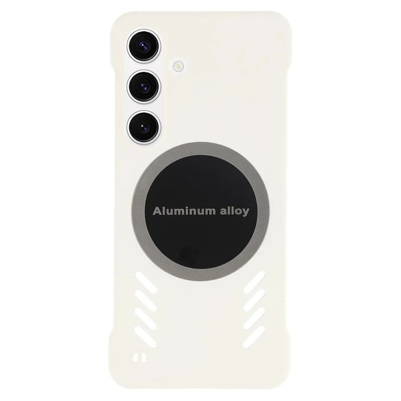 For Samsung Galaxy S25+ Case Hard PC Frameless Heat Dissipation Phone Cover - White