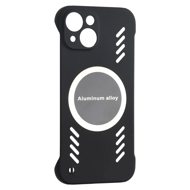 For iPhone 13 Case Hard PC Frameless Heat Dissipation Phone Cover - Black