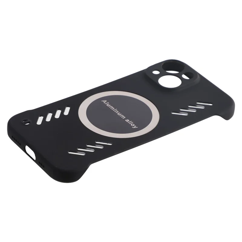 For iPhone 13 Case Hard PC Frameless Heat Dissipation Phone Cover - Black