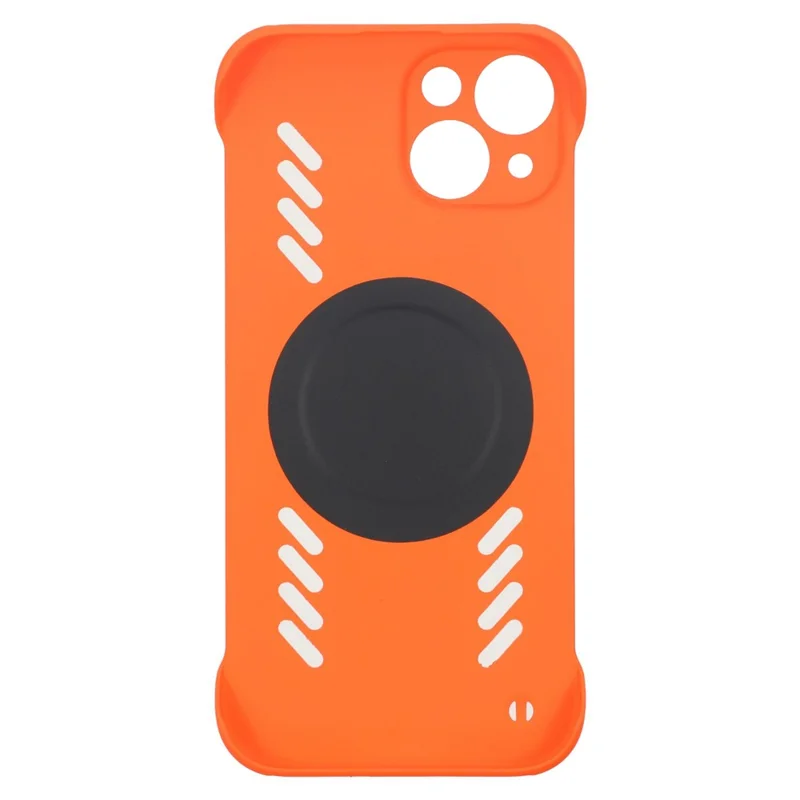 For iPhone 14 Case Hard PC Frameless Heat Dissipation Phone Cover - Orange