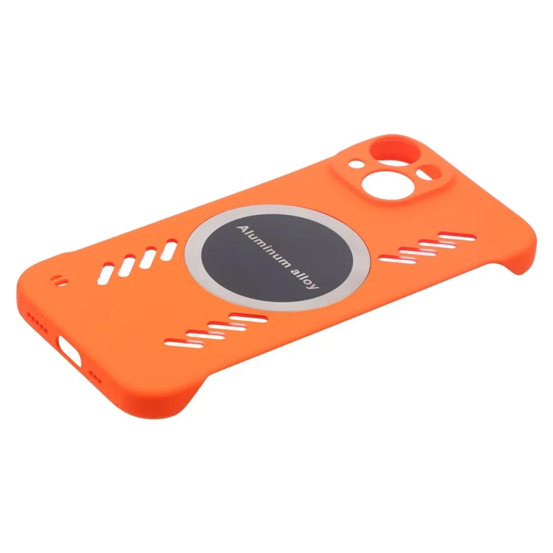 For iPhone 14 Case Hard PC Frameless Heat Dissipation Phone Cover - Orange