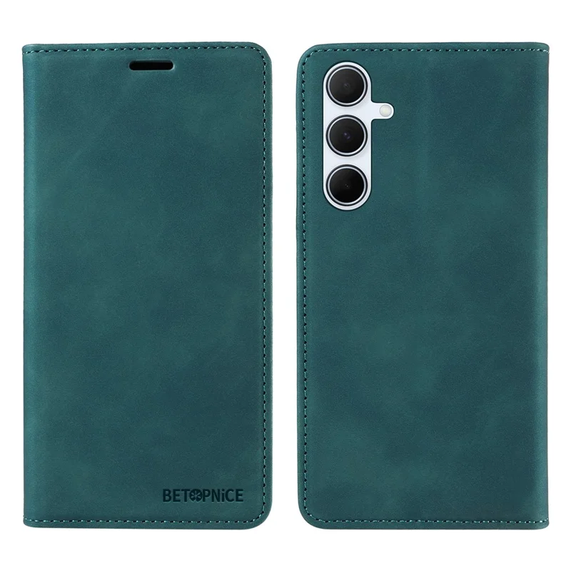 BETOPNICE 003 For Samsung Galaxy A56 5G Wallet Case Leather Phone Cover with Stand - Green