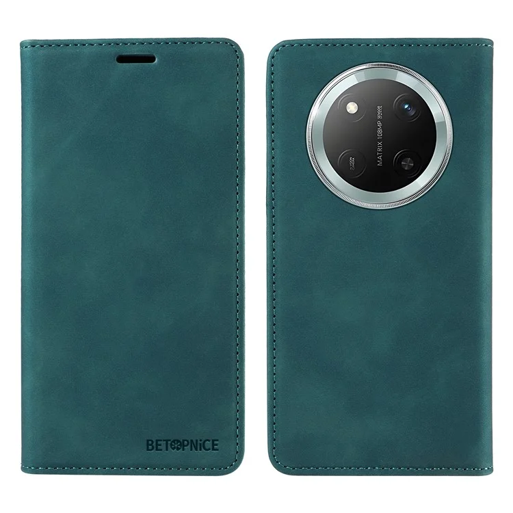 Funda de teléfono tipo cartera BETOPNICE 003 para Honor Magic7 Lite 5G / X9c 5G / X60 Pro 5G, cubierta de cuero con soporte - Verde