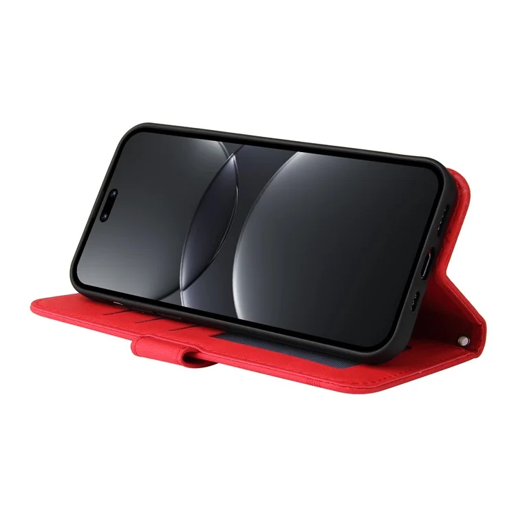 Custodia a portafoglio per Huawei nova 13 Pro 5G con pelle touch, cover per telefono con motivo ad albero - Rosso