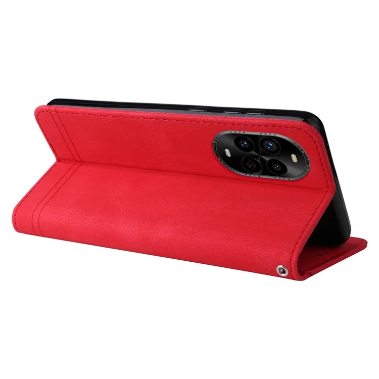 Custodia a portafoglio per Huawei nova 13 Pro 5G con pelle touch, cover per telefono con motivo ad albero - Rosso