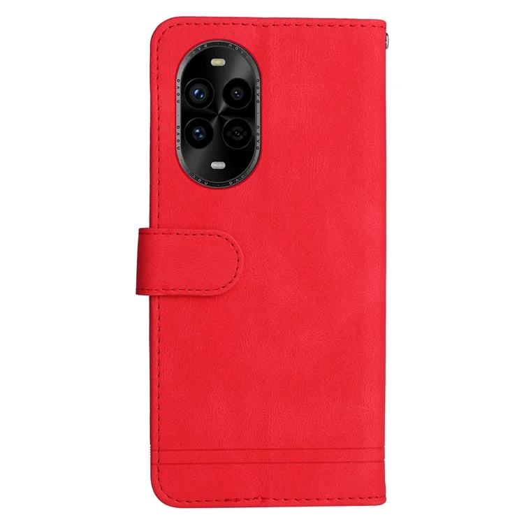 Custodia a portafoglio per Huawei nova 13 Pro 5G con pelle touch, cover per telefono con motivo ad albero - Rosso