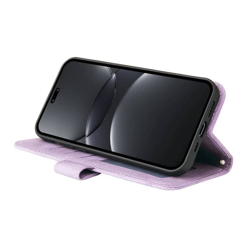For Huawei nova 14 Pro 5G / nova 13 Pro 5G Leather Wallet Cases Skin Touch Phone Cover Stand with Strap - Purple