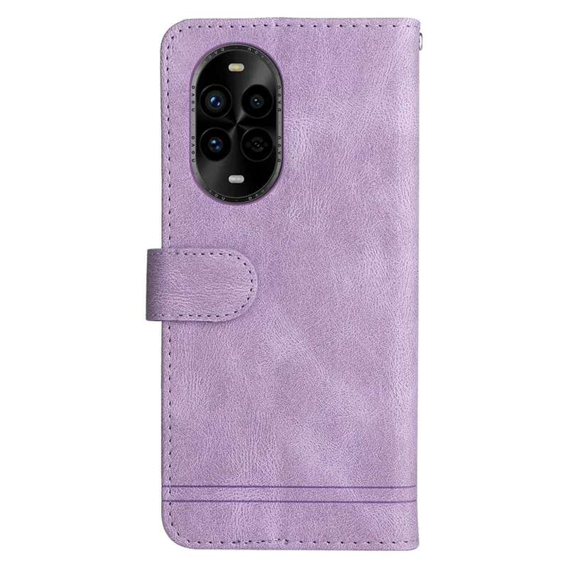 For Huawei nova 14 Pro 5G / nova 13 Pro 5G Leather Wallet Cases Skin Touch Phone Cover Stand with Strap - Purple