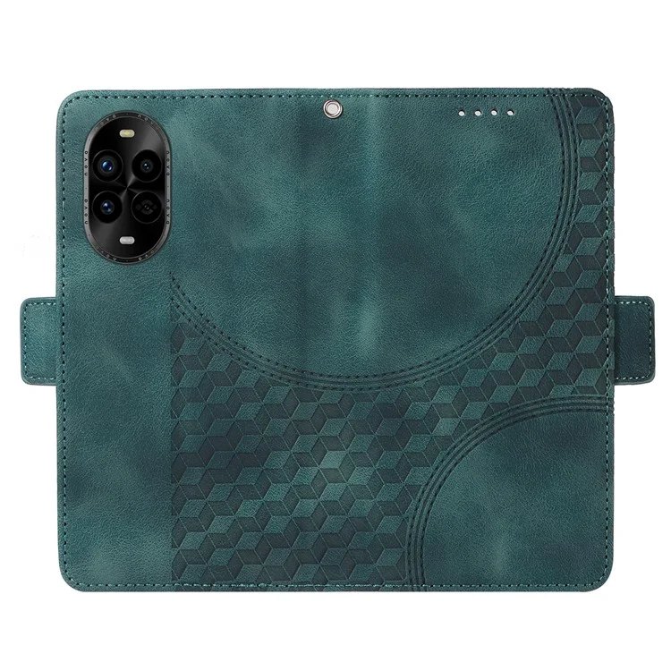 Custodia per Huawei nova 13 Pro 5G in pelle PU, cover per telefono con motivo a rombi stellati - Verde