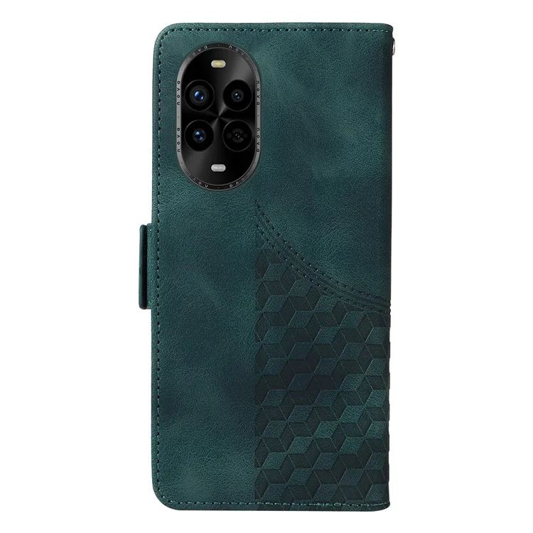 Custodia per Huawei nova 13 Pro 5G in pelle PU, cover per telefono con motivo a rombi stellati - Verde