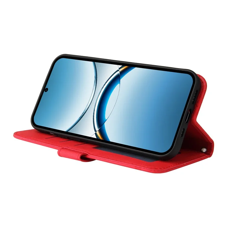 Funda de cuero con toque suave y diseño de árbol para Oppo Find X8 5G - Rojo