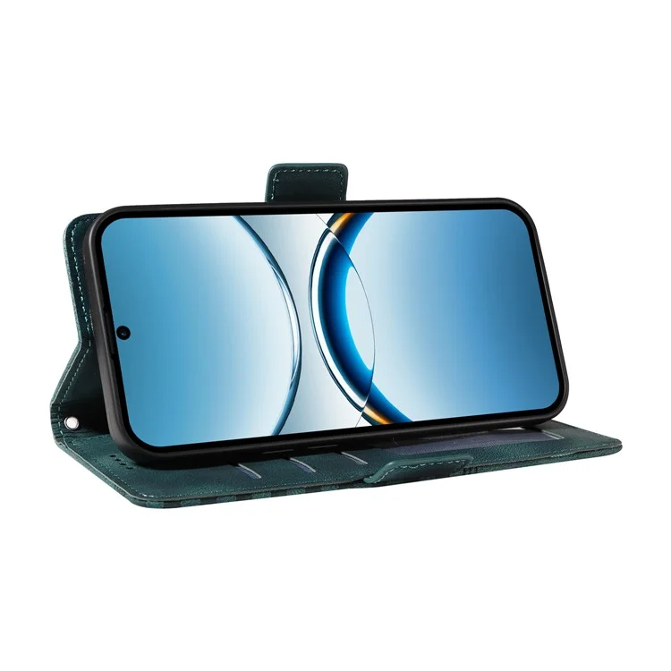 Custodia per Oppo Find X8 5G in pelle PU, cover per telefono con stampa stellata a rombi - Verde