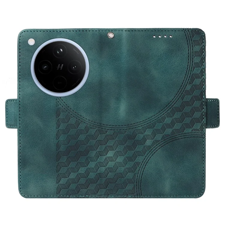 Custodia per Oppo Find X8 5G in pelle PU, cover per telefono con stampa stellata a rombi - Verde