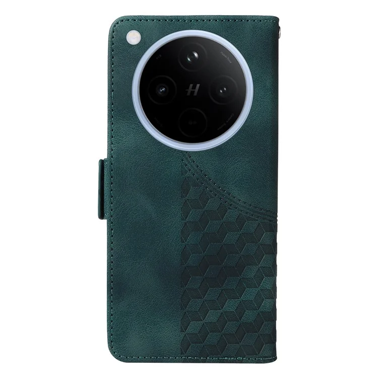Custodia per Oppo Find X8 5G in pelle PU, cover per telefono con stampa stellata a rombi - Verde