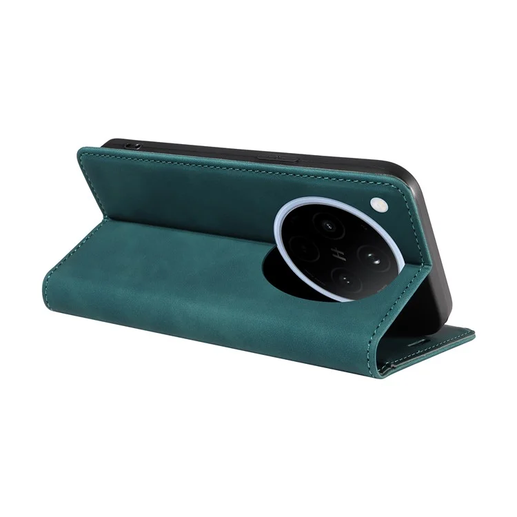 BETOPNICE 003 Funda de cartera de cuero con soporte para Oppo Find X8 5G - Verde