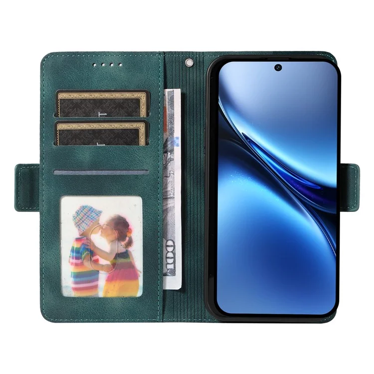 Custodia per vivo X200 5G in pelle PU con motivo a rombi e stelle stampato - Verde