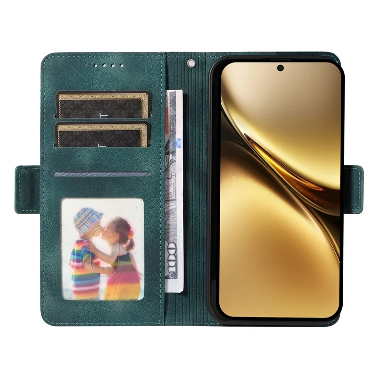 Custodia per vivo X200 Pro 5G in pelle PU con motivo a rombi e stelle impresso - Verde