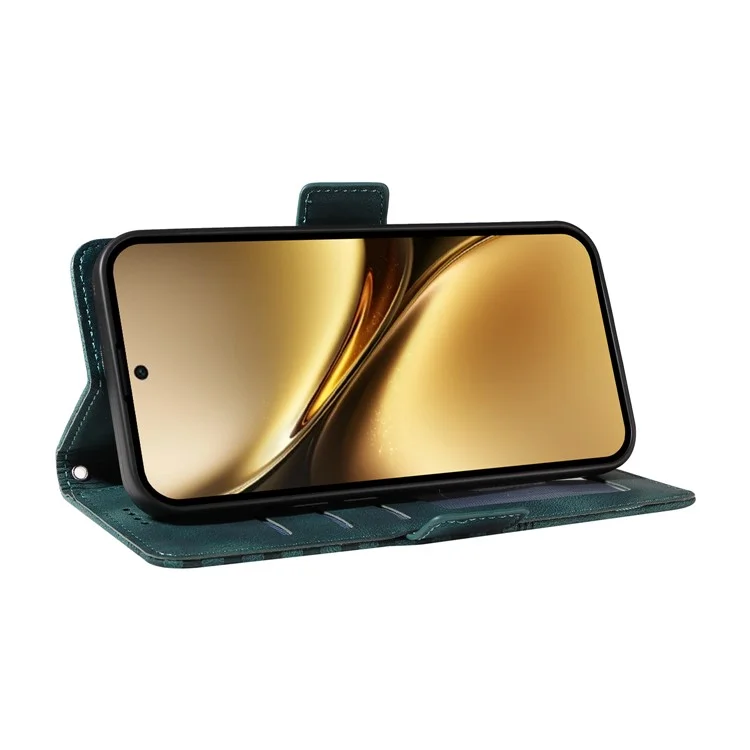 Custodia per vivo X200 Pro 5G in pelle PU con motivo a rombi e stelle impresso - Verde