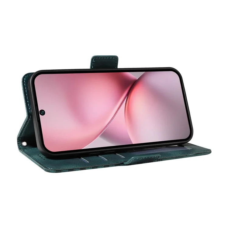 Étui pour vivo X200 Pro mini 5G en cuir PU avec motif d'étoiles en relief - Vert
