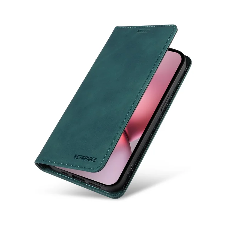 BETOPNICE 003 Funda de cartera de piel con soporte para vivo X200 Pro mini 5G - Verde