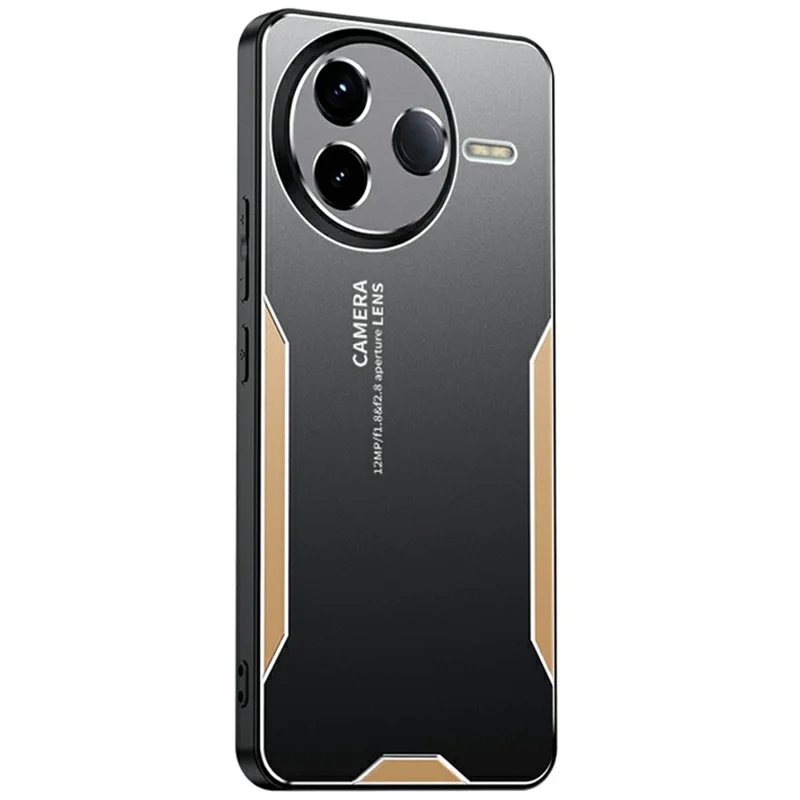 Funda para teléfono Xiaomi Redmi K80 5G de aleación de aluminio + TPU + PC - Dorada