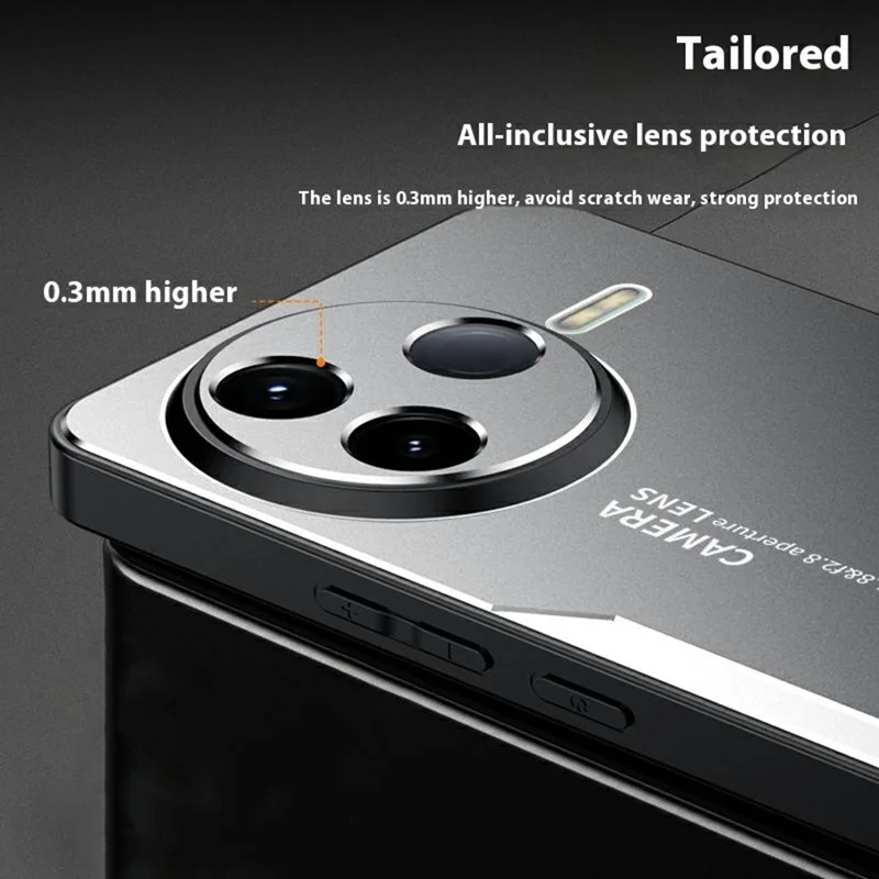 Funda para teléfono Xiaomi Redmi K80 5G de aleación de aluminio + TPU + PC - Dorada