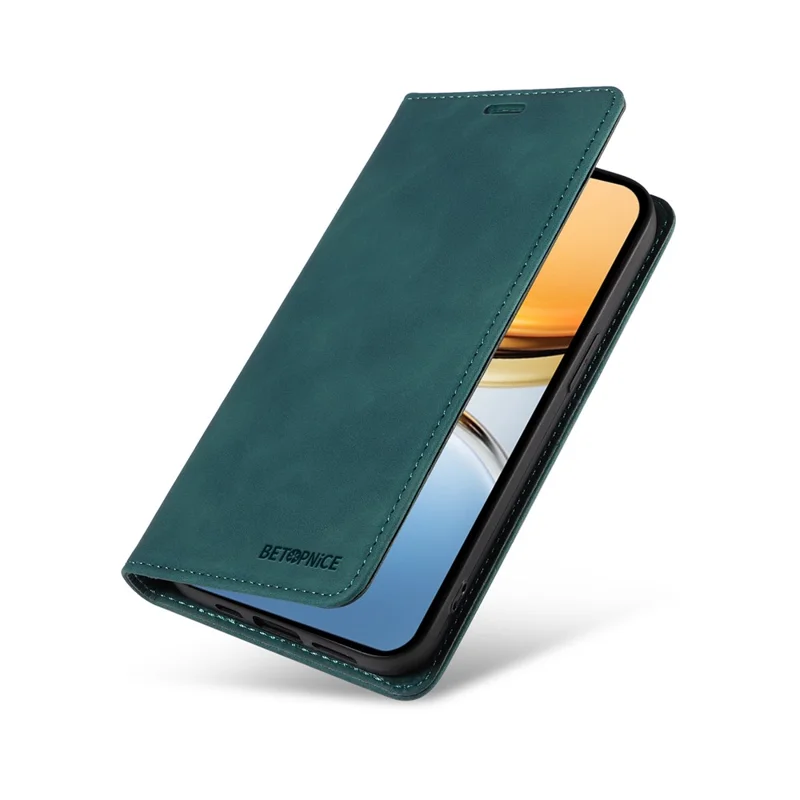 BETOPNICE 003 Чехол-книжка для vivo Y300 Pro 5G с кожаной обложкой и подставкой - Зеленый