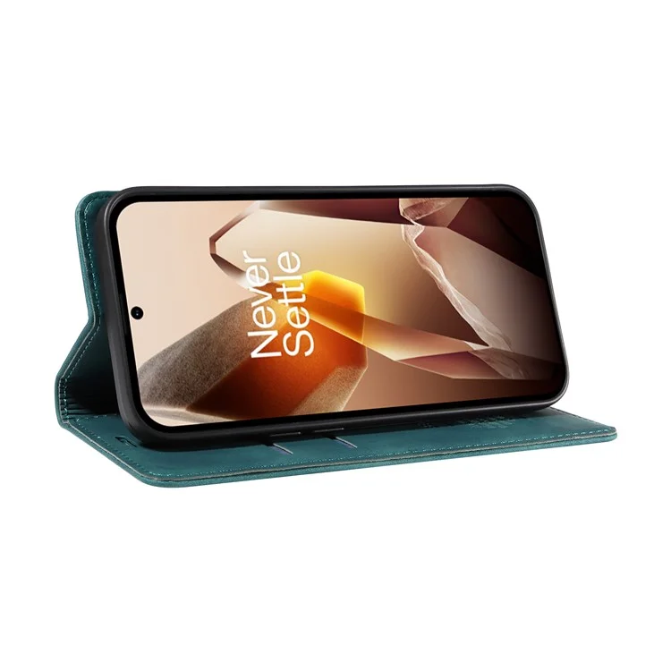 BETOPNICE 003 Funda de billetera de cuero para OnePlus 13 con soporte - Verde